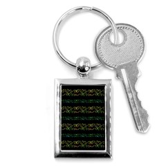 Modern Lace Stripe Pattern Key Chain (rectangle) by dflcprints