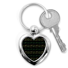 Modern Lace Stripe Pattern Key Chain (heart) by dflcprints