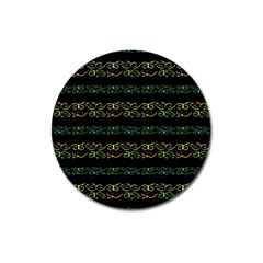 Modern Lace Stripe Pattern Magnet 3  (round) by dflcprints