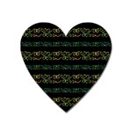 Modern Lace Stripe Pattern Magnet (Heart) Front