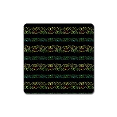 Modern Lace Stripe Pattern Magnet (square) by dflcprints