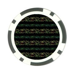 Modern Lace Stripe Pattern Poker Chip (10 Pack)