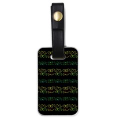 Modern Lace Stripe Pattern Luggage Tag (one Side) by dflcprints