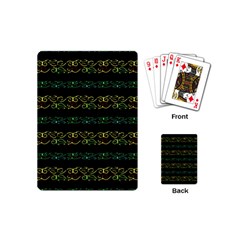 Modern Lace Stripe Pattern Playing Cards (mini) by dflcprints