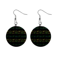 Modern Lace Stripe Pattern Mini Button Earrings by dflcprintsclothing