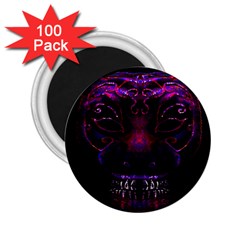 Creepy Cat Mask Portrait Print 2 25  Button Magnet (100 Pack) by dflcprints