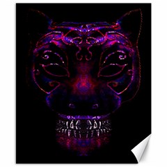 Creepy Cat Mask Portrait Print Canvas 8  X 10  (unframed) by dflcprints