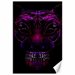 Creepy Cat Mask Portrait Print Canvas 12  X 18  (unframed) by dflcprints