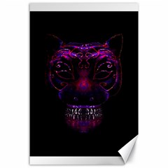 Creepy Cat Mask Portrait Print Canvas 24  X 36  (unframed) by dflcprints