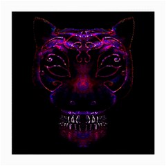 Creepy Cat Mask Portrait Print Glasses Cloth (medium, Two Sided) by dflcprints