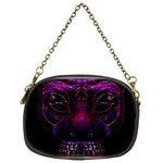 Creepy Cat Mask Portrait Print Chain Purse (One Side) Front