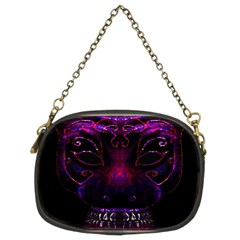 Creepy Cat Mask Portrait Print Chain Purse (two Sided)  by dflcprints