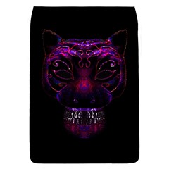 Creepy Cat Mask Portrait Print Removable Flap Cover (l) by dflcprints