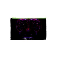 Creepy Cat Mask Portrait Print Cosmetic Bag (xs) by dflcprints