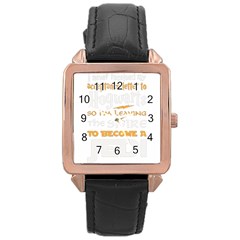 Howarts Letter Rose Gold Leather Watch  by empyrie