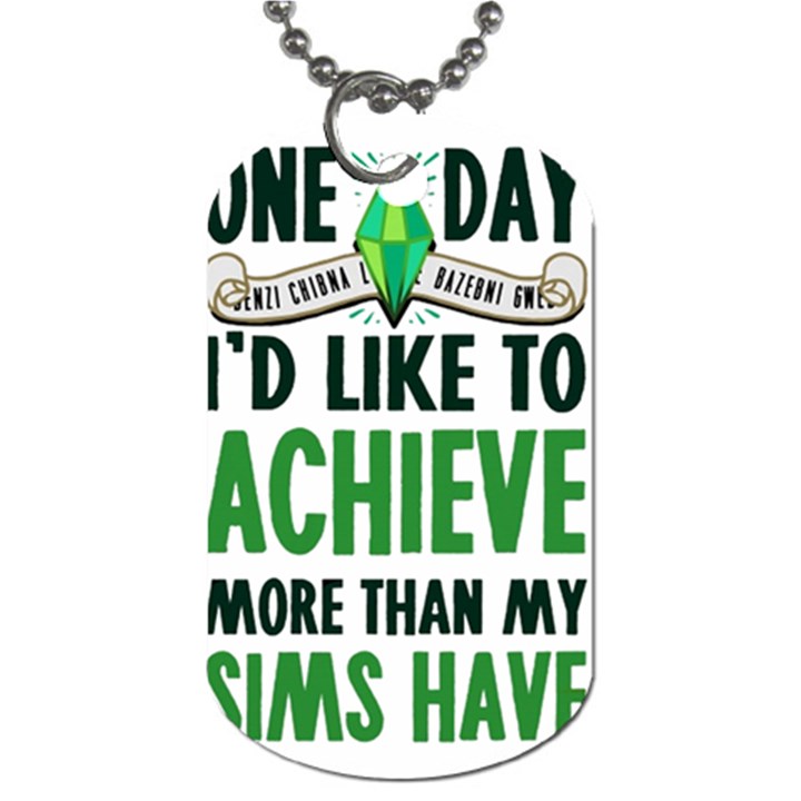 Sims Dog Tag (Two-sided) 