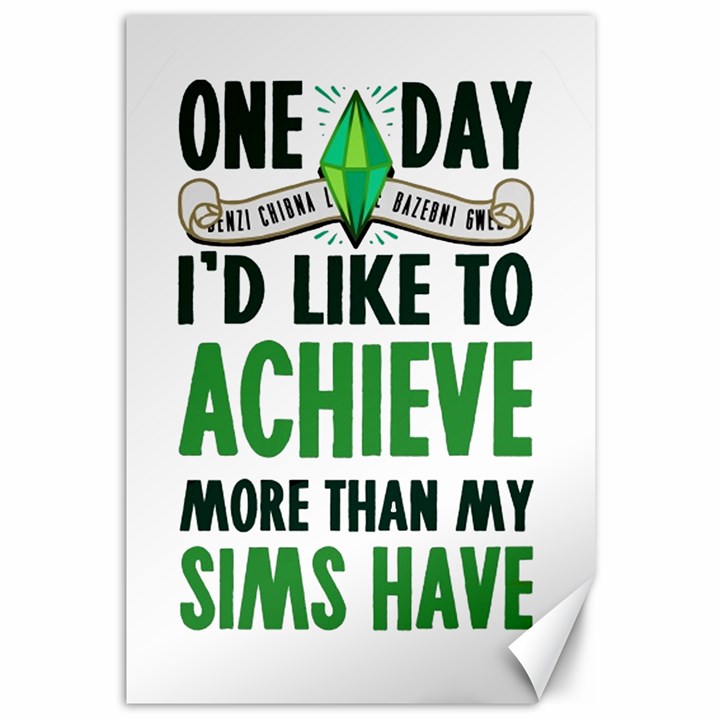 Sims Canvas 12  x 18  (Unframed)