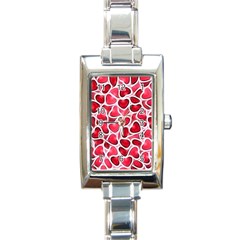 Candy Hearts Rectangular Italian Charm Watch by KirstenStar