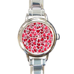 Candy Hearts Round Italian Charm Watch by KirstenStar