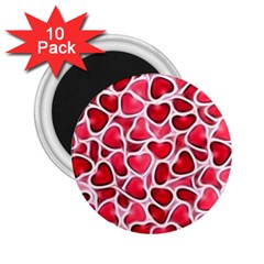 Candy Hearts 2 25  Button Magnet (10 Pack) by KirstenStar