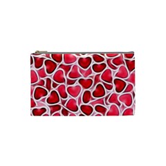 Candy Hearts Cosmetic Bag (small) by KirstenStar