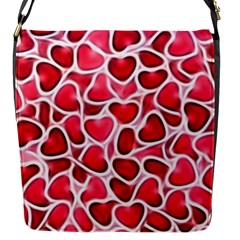 Candy Hearts Flap Closure Messenger Bag (small) by KirstenStar