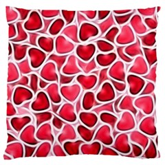 Candy Hearts Large Flano Cushion Case (two Sides) by KirstenStar