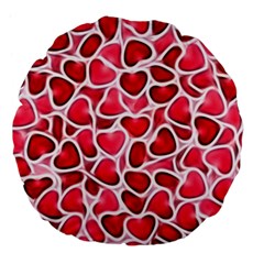 Candy Hearts Large 18  Premium Flano Round Cushion  by KirstenStar