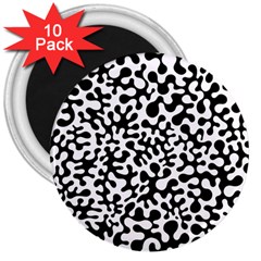 Black And White Blots 3  Button Magnet (10 Pack) by KirstenStar