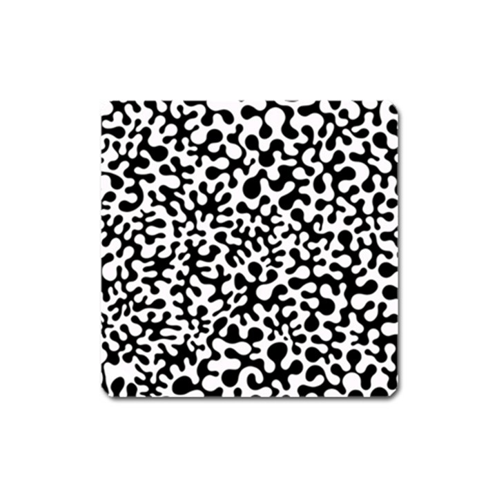 Black and White Blots Magnet (Square)