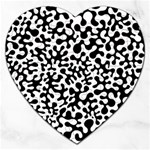 Black and White Blots Jigsaw Puzzle (Heart) Front