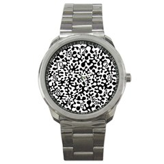 Black And White Blots Sport Metal Watch by KirstenStar