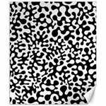 Black and White Blots Canvas 8  x 10  (Unframed) 8.15 x9.66  Canvas - 1