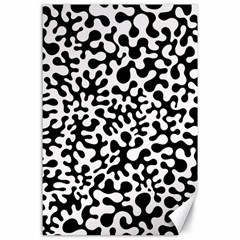 Black And White Blots Canvas 24  X 36  (unframed)