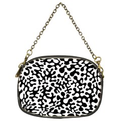 Black And White Blots Chain Purse (one Side)