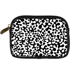 Black And White Blots Digital Camera Leather Case