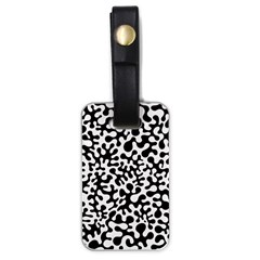 Black And White Blots Luggage Tag (one Side)