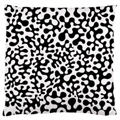 Black And White Blots Large Cushion Case (single Sided) 