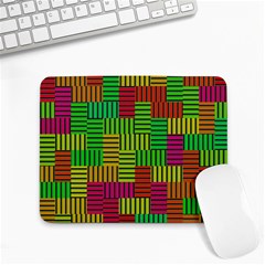 Colorful Stripes And Squares Small Mousepad