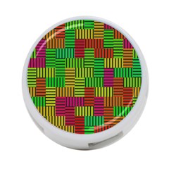 Colorful Stripes And Squares 4-port Usb Hub (two Sides) by LalyLauraFLM