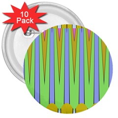 Spikes 3  Button (10 pack)