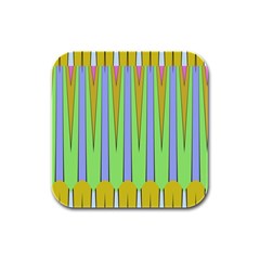 Spikes Rubber Square Coaster (4 pack)