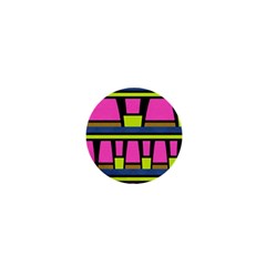 Trapeze And Stripes 1  Mini Button by LalyLauraFLM