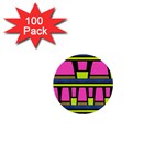 Trapeze and stripes 1  Mini Button (100 pack)  Front