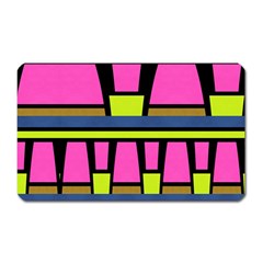 Trapeze And Stripes Magnet (rectangular) by LalyLauraFLM