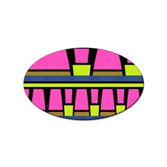 Trapeze And Stripes Sticker Oval (100 Pack)