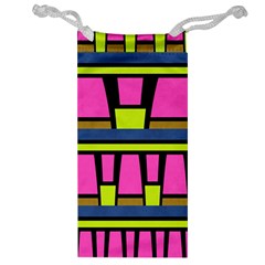 Trapeze And Stripes Jewelry Bag by LalyLauraFLM