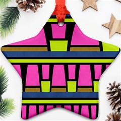 Trapeze And Stripes Star Ornament (two Sides) by LalyLauraFLM