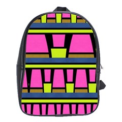 Trapeze And Stripes School Bag (large) by LalyLauraFLM