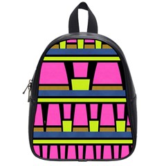 Trapeze And Stripes School Bag (small) by LalyLauraFLM